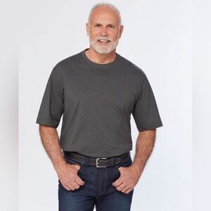 New Duluth Trading Steel Gray Longtail Short Sleeve T-Shirt Men's 4XL